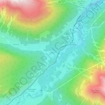 Chapella topographic map, elevation, terrain