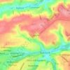 Clandown topographic map, elevation, terrain
