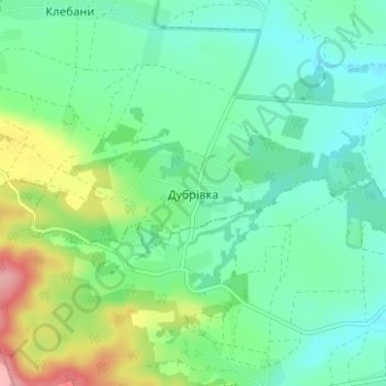 Dubrivka topographic map, elevation, terrain