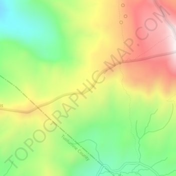 Saint Marys Pass topographic map, elevation, terrain