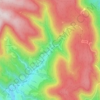 Nordrach-Kolonie topographic map, elevation, terrain