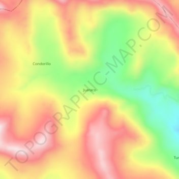 Juaraco topographic map, elevation, terrain