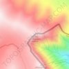 Mohlesi (Umkomass) topographic map, elevation, terrain