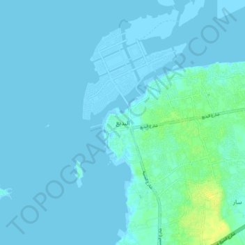 Budaiya topographic map, elevation, terrain