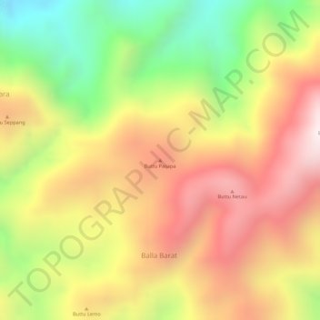Buttu Pasapa topographic map, elevation, terrain