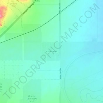 Rancho Seco topographic map, elevation, terrain