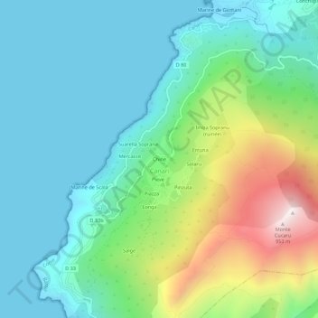Chine topographic map, elevation, terrain
