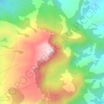 Pico do Gavião topographic map, elevation, terrain