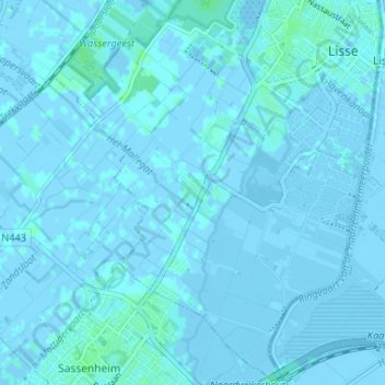 De Engel topographic map, elevation, terrain