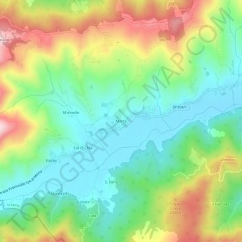 Morra topographic map, elevation, terrain