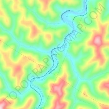 Slemp topographic map, elevation, terrain