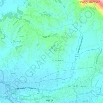 Lakhaju Tol topographic map, elevation, terrain