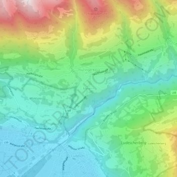 Meiern topographic map, elevation, terrain