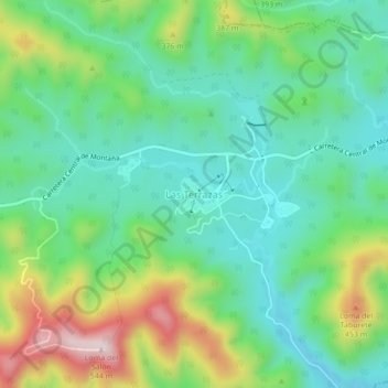 Las Terrazas topographic map, elevation, terrain