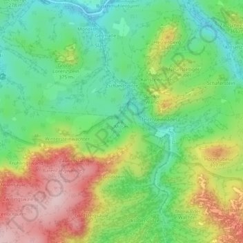Moses topographic map, elevation, terrain