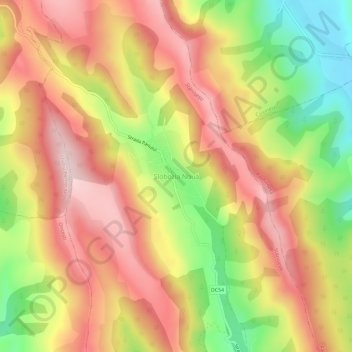 Slobozia Nouă topographic map, elevation, terrain