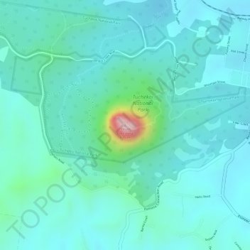 Mount Cooroora topographic map, elevation, terrain
