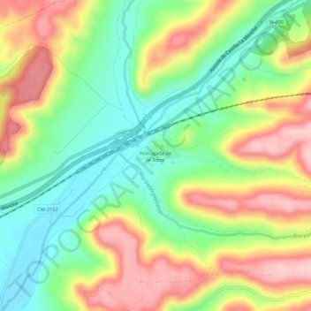 Horcajada de la Torre topographic map, elevation, terrain