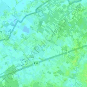 Nieuwdorp topographic map, elevation, terrain