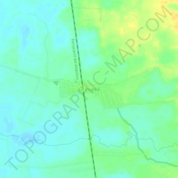 Orihueca topographic map, elevation, terrain