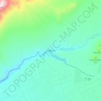 Quetena topographic map, elevation, terrain