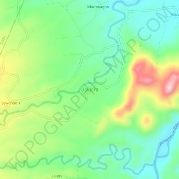 Baviera topographic map, elevation, terrain
