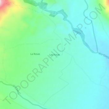 Las Fosas topographic map, elevation, terrain