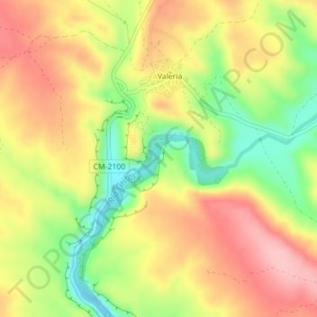 Cueva topographic map, elevation, terrain