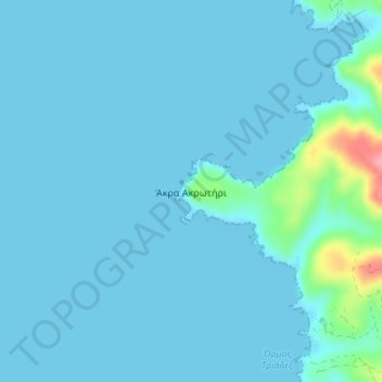 Point Akrotiri topographic map, elevation, terrain