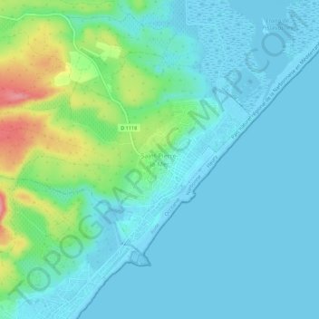 Saint-Pierre-la-Mer topographic map, elevation, terrain