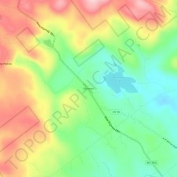 Minerva topographic map, elevation, terrain