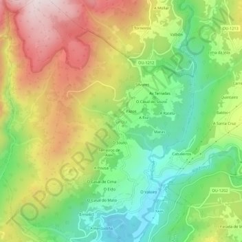 Grou topographic map, elevation, terrain