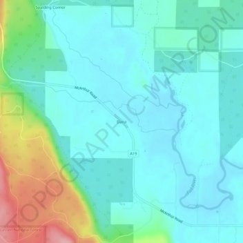 Dana topographic map, elevation, terrain