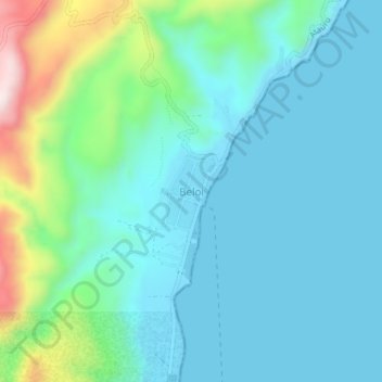 Beloi topographic map, elevation, terrain