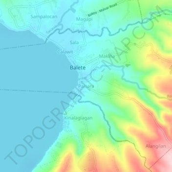 Palsara topographic map, elevation, terrain