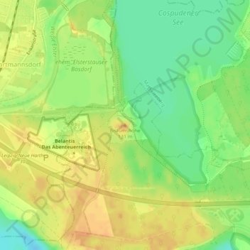 Bistumshöhe topographic map, elevation, terrain