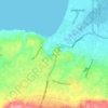 Jimbaran topographic map, elevation, terrain