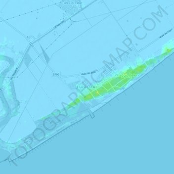 Eraclea Mare topographic map, elevation, terrain