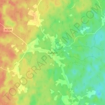 Gullabo topographic map, elevation, terrain