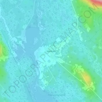 Vemhån topographic map, elevation, terrain