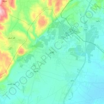 Killi topographic map, elevation, terrain