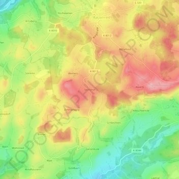 Sechshöf topographic map, elevation, terrain