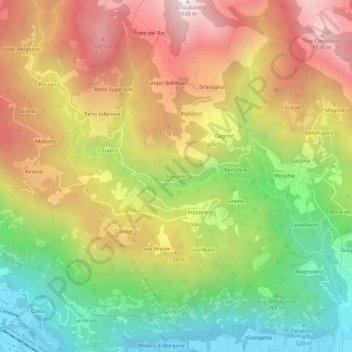Ravoire topographic map, elevation, terrain