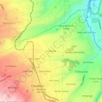 La Florida topographic map, elevation, terrain