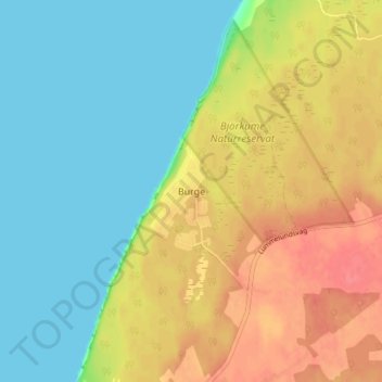 Burge topographic map, elevation, terrain