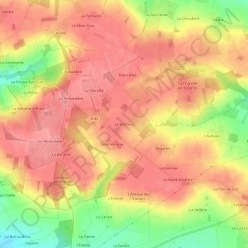 Le Val Dreo topographic map, elevation, terrain