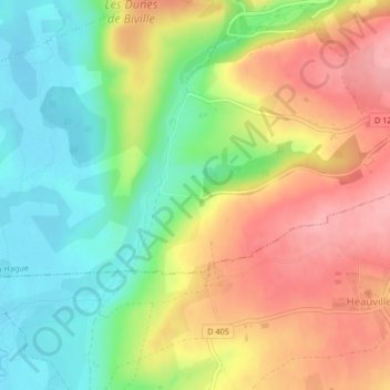 Penitot topographic map, elevation, terrain