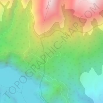 Quebrada Santa Rosa topographic map, elevation, terrain