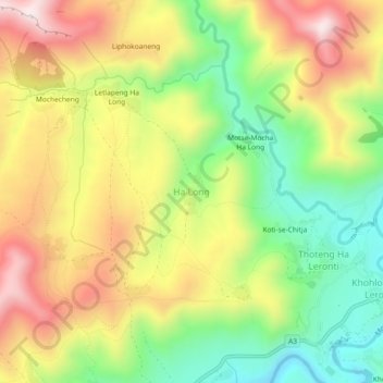 Ha Long topographic map, elevation, terrain