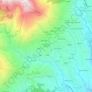 Trucheis topographic map, elevation, terrain